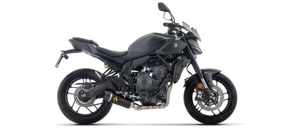 Yamaha MT-07 2025/2026 Full system racing with Thunder aluminium "Dark" silencers