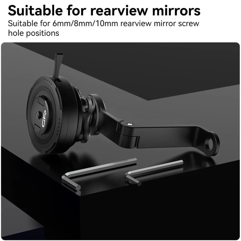 GRXPLORE GR-MT16 Rearview Mirror Phone Mount for M6/M8/M10 Sizes