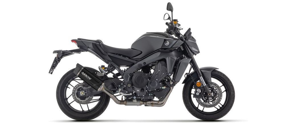 Yamaha MT-09 / MT-09 SP 2024/2026 Full system racing with Indy Race EVO aluminium "Dark" silencers